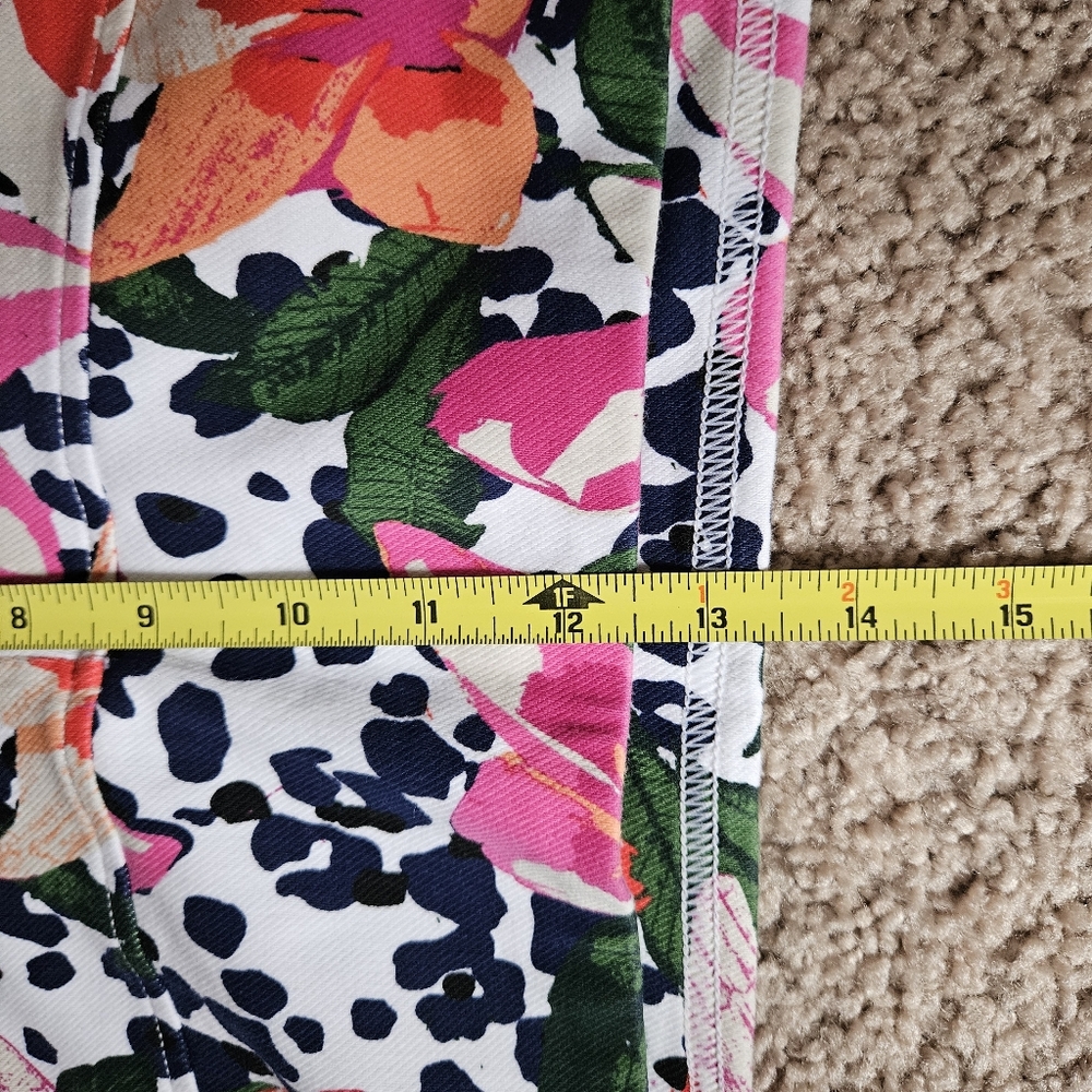 SIZE XL UTOPIA leggings capri floral flower multicolored - Picture 8 of 8